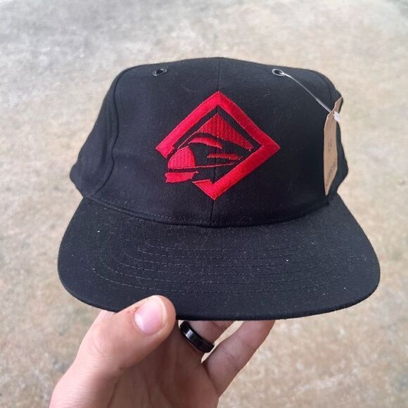 Vintage 90s Marlboro Unlimited Unstructured Black Strapback‎ Hat- NEW! - Picture 1 of 6